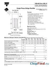 Datasheet KBL10 производства Vishay