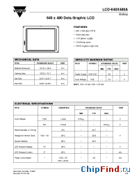 Datasheet LCD-640X480A manufacturer Vishay