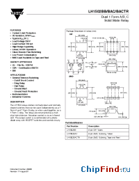 Datasheet LH1502BAC manufacturer Vishay