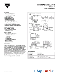 Datasheet LH1503AACTR manufacturer Vishay