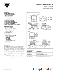 Datasheet LH1522AAC manufacturer Vishay