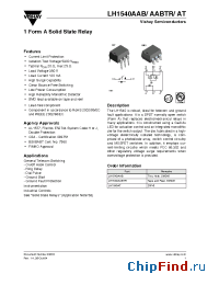 Datasheet LH1540AABTR manufacturer Vishay