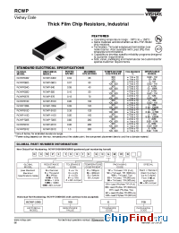 Datasheet RCWP1206 100R 1% manufacturer Vishay