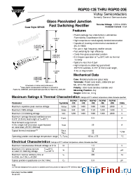 Datasheet RGP02-20E manufacturer Vishay