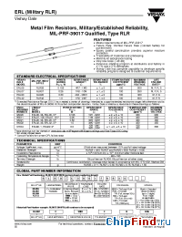 Datasheet RLR05C1620FS manufacturer Vishay