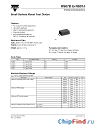 Datasheet RS07D manufacturer Vishay