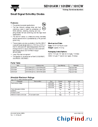 Datasheet SD101AW-GS18 manufacturer Vishay