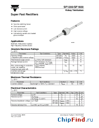 Datasheet SF1200 manufacturer Vishay