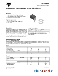 Datasheet SFH614A-X009 manufacturer Vishay