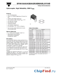 Datasheet SFH615ABM-X007 manufacturer Vishay