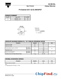 Datasheet SI1301DL manufacturer Vishay