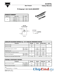 Datasheet SI1307DL manufacturer Vishay