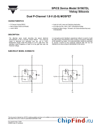 Datasheet SI1907DL manufacturer Vishay