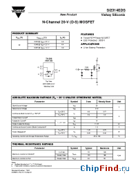 Datasheet SI2314EDS manufacturer Vishay