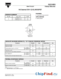 Datasheet SI2316DS manufacturer Vishay