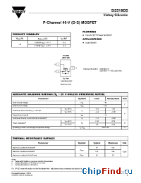 Datasheet SI2319DS-T1 manufacturer Vishay