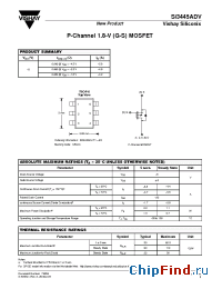 Datasheet SI3445ADV manufacturer Vishay