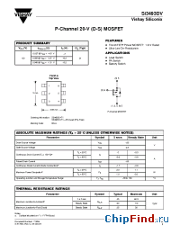 Datasheet SI3493DV-T1 manufacturer Vishay