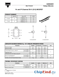 Datasheet SI3552DV manufacturer Vishay