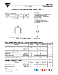 Datasheet SI4368DY manufacturer Vishay