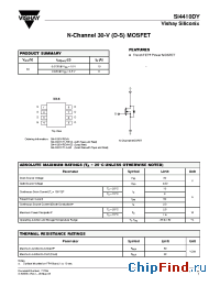 Datasheet SI4410DY manufacturer Vishay