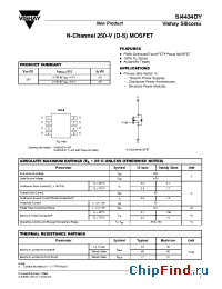 Datasheet Si4434DY-E3 manufacturer Vishay