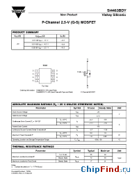 Datasheet Si4463BDY-E3 manufacturer Vishay