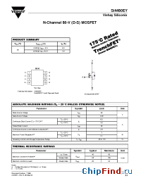 Datasheet SI4480EY manufacturer Vishay