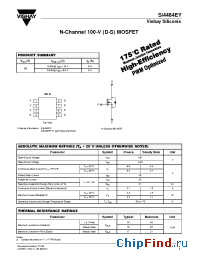 Datasheet SI4484EY manufacturer Vishay