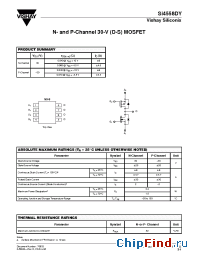 Datasheet SI4558DY manufacturer Vishay