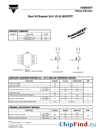 Datasheet Si4804DY-T1 manufacturer Vishay