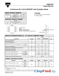 Datasheet Si4812DY-T1 manufacturer Vishay