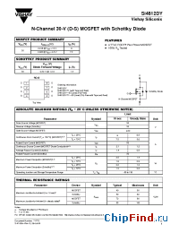 Datasheet Si4812DY-T1-E3 manufacturer Vishay