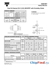 Datasheet SI4816DY-E3 manufacturer Vishay