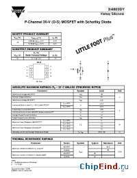 Datasheet SI4833DY manufacturer Vishay