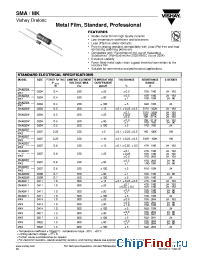Datasheet SMA020450 2M 1% производства Vishay