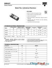 Datasheet SMR020750 1K27 1% manufacturer Vishay