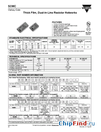 Datasheet SOMC-1401 1K 2%/ manufacturer Vishay
