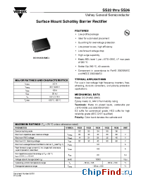 Datasheet SS34-E3/7T manufacturer Vishay