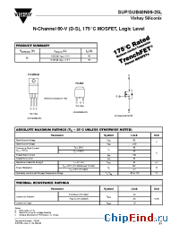 Datasheet SUB40N06-25L manufacturer Vishay
