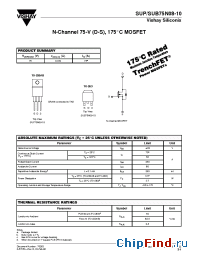 Datasheet SUB75N08-10 manufacturer Vishay