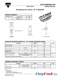 Datasheet SUB85N03-04P manufacturer Vishay