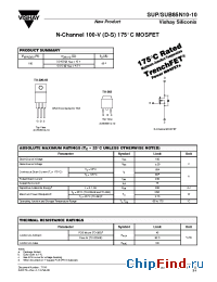 Datasheet SUB85N10-10 manufacturer Vishay