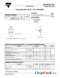Datasheet SUD08P06-155L manufacturer Vishay
