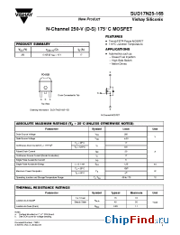 Datasheet SUD17N25-165 manufacturer Vishay