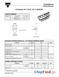 Datasheet SUD25N04-25 manufacturer Vishay