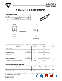 Datasheet SUD45P03-10 manufacturer Vishay