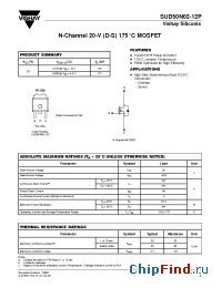 Datasheet SUD50M02-12P manufacturer Vishay