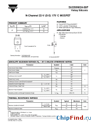 Datasheet SUD50N024-09P-E3 manufacturer Vishay