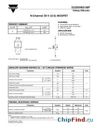 Datasheet SUD50N03-09P производства Vishay
